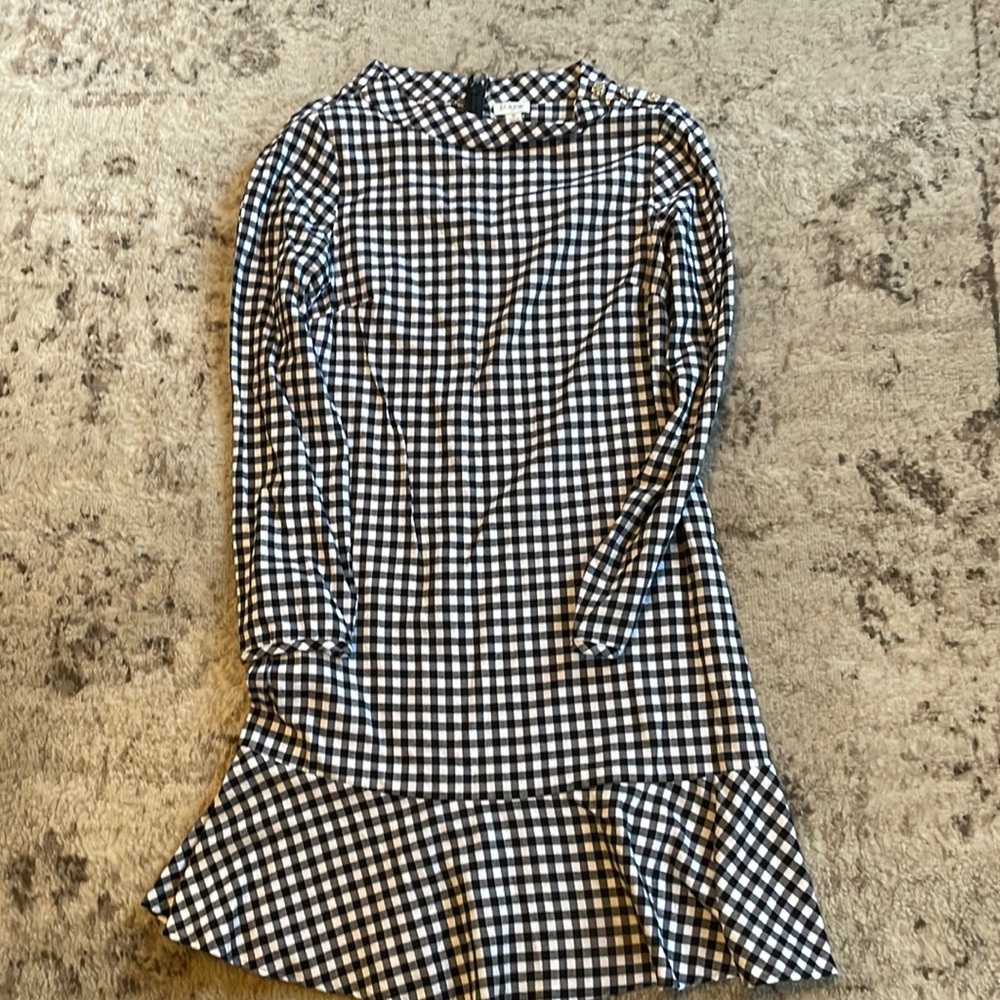 Black and white gingham J. Crew Factory dress